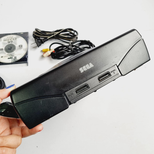 287- Console Sega Saturn Tectoy Funcionando Perfeitamente Preto (Usado)