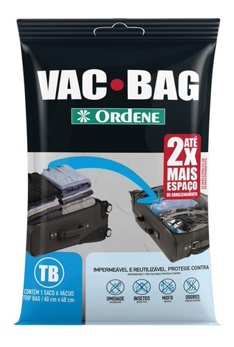 Imagem 1 de 4 de Saco A Vácuo Protetor E Organizador Trip Bag 60 X 40 Ordene