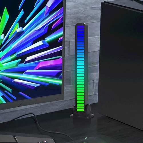 Luz Led H, Controle De Som Rgb, Sílaba, Luz Musical, Cor Led