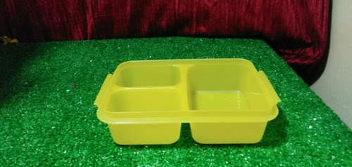 Contenedor De Alimentos Con 3 Divisiones 21x15x5cm 22 Piezas
