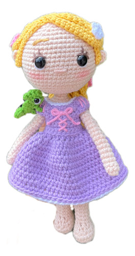 Princesa Rapunzel A Crochet.
