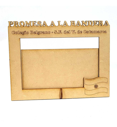 Imagen 2 de 3 de 80 Portaretratos Fibrofacil Promesa La Bandera Personalizado