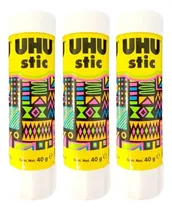 Comprar 3 Pegamentos Uhu Stic 40gr Adhesivo En Barra Sin Disolvente