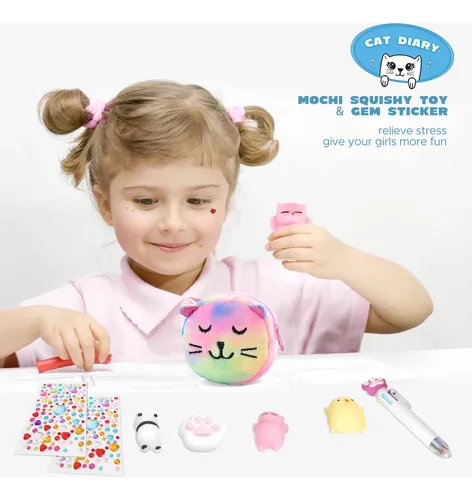 Diario Secreto Con Candado Para Niña – Set De Papelería Con Peluche, Bolígrafo Multicolor, Pegatinas Y Juguetes Anti-estrés