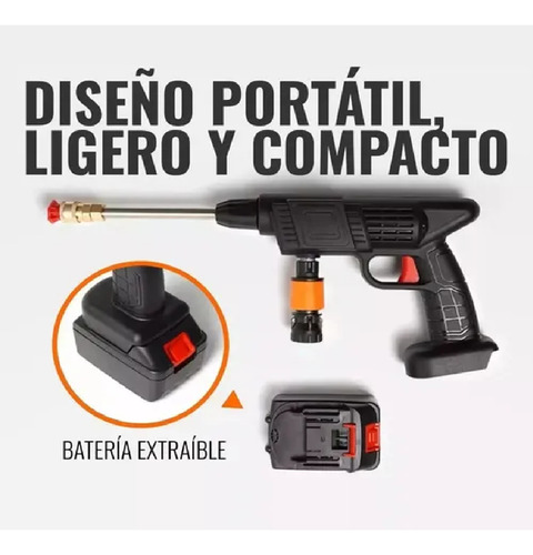 Bateria Recargable Universal Para Motosierra Hidrolavadora Negro