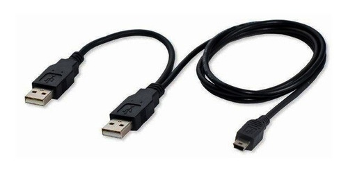 Cable Usb 2.0 Para Disco Duro A-a+5mini Pin  60 Cm