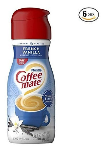 Coffee Mate Liquid, Vainilla Francesa, De 16 Onzas (paquete