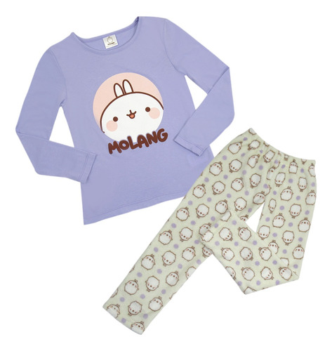Conjunto Pijama Para Niña De Molang Algodón Cómoda Y Suave
