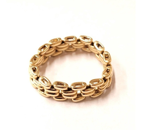 Imagen 6 de 6 de Anillo Panthere Oro Rojo 18k 3,4grs N°13 0,5cm Ancho Brumat