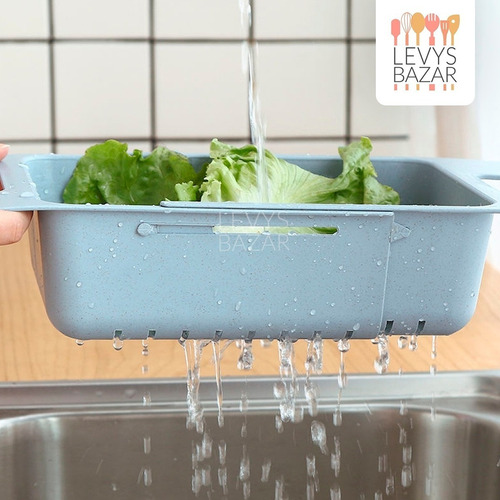 Escurridor Extensible Para Pileta De Cocina Bacha Ideal Frutas Verduras Multiuso De Plastico 48x21cm Levysbazar