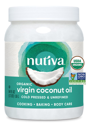 Nutiva - Aceite De Coco Organico Virgen Sin Refinar, 54 Fl O