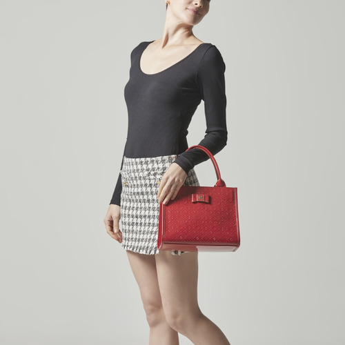 Bolsa Satchel Para Mujer W Capsule Rojo Hbeleonore5cw