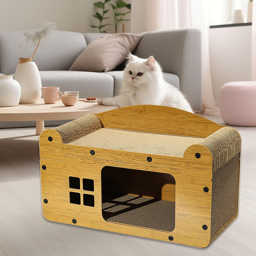 Rascador Para Gatos, Escondite Divertido Y Acogedor M