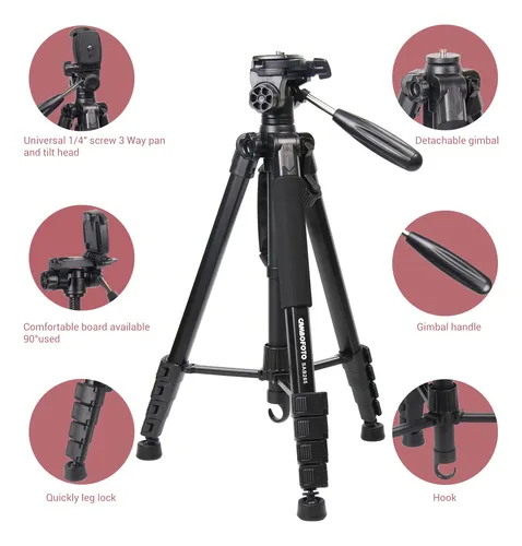 Cambofoto Tripode De Camara De 74 Pulgadas, Ligero, Compatib