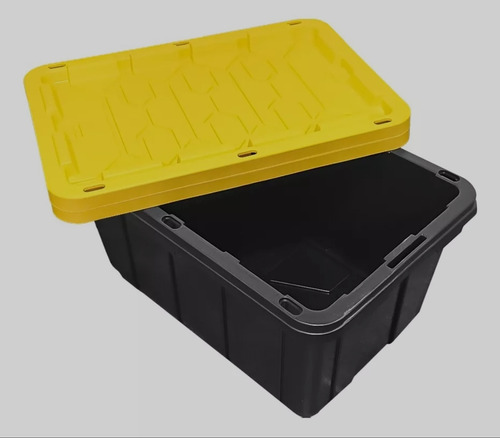 2 Cajas Almacenamiento Organizadora 102lts Resistente Tapa