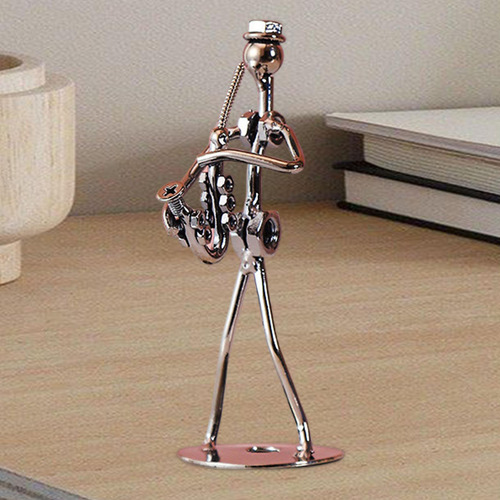 2 Estátua De Homem Musical, Escultura De Músico, Saxofone