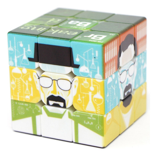 Cubo Mágico 3x3x3 Personalizado - Vinci Cube Breaking Bad Estrutura Colorido