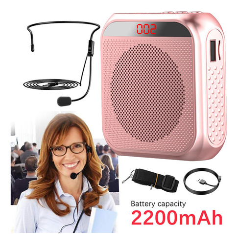 2 Pack 2200mah Enhancer Idioma Booster Microfone Headset