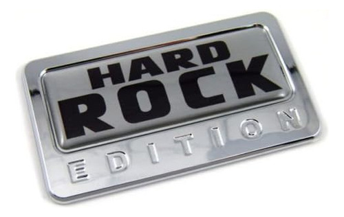 Emblema Cromado Hard Rock Silver Edition Calcomanía De...