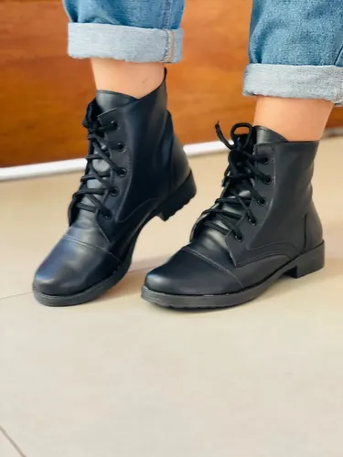 Bota Coturno Feminino Salto Baixo B sica R.2026