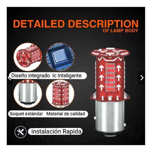 Foco Led 1157, 2 Polos, Cuarto De Punto Dinámico, Estroboscó