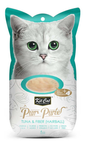 Kit Cat Snack, Premio Atún Y Fibra 4 Sobres 15 Gr. C/u