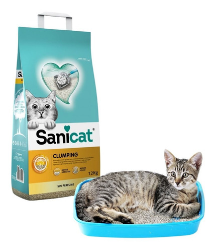 Imagen 8 de 9 de Sanicat Arena Sanitaria Gato Aglutinante 12kg/ Fauna Salud