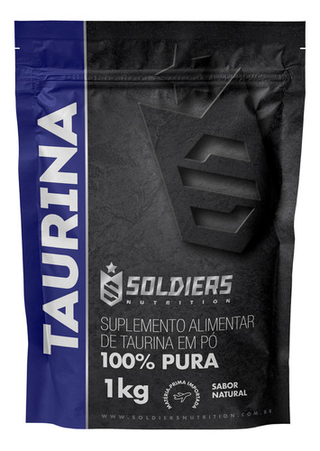 L-Taurina 1kg 100% Pura Soldiers Nutrition Sabor Natural