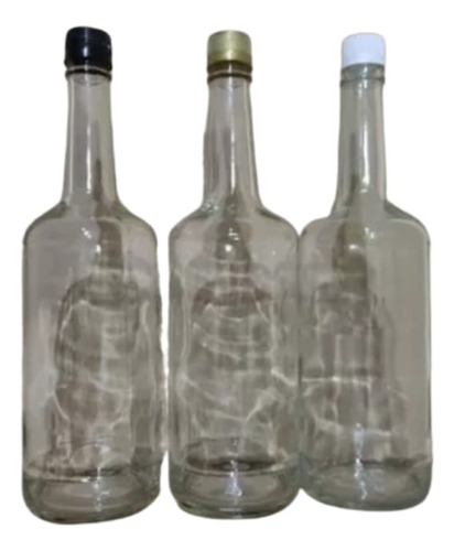 Lote 30 Botellas Vidrio Litro Con Taparosca 