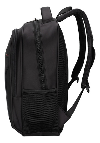 Mochila Biwo Unisex Urbana Porta Notebook Premium Reforzada Color Negro Diseño De La Tela Liso