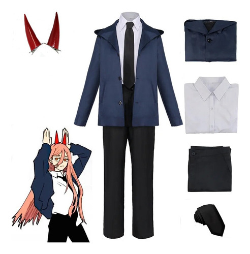 Traje De Cosplay De Power Makima Disfraz De Chainsaw Man Uniforme De Fiesta