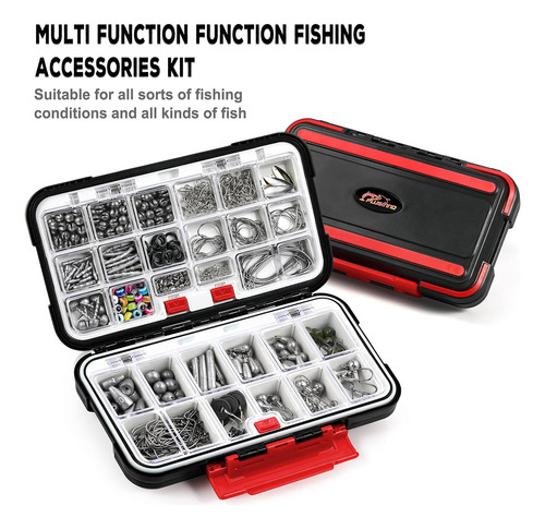Kit De Accesorios De Pesca Plusinno 253/108 Piezas, Tachu...