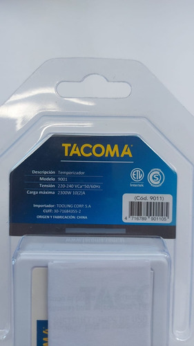 Timer Programable Digital Tacoma Enchufable 2300w