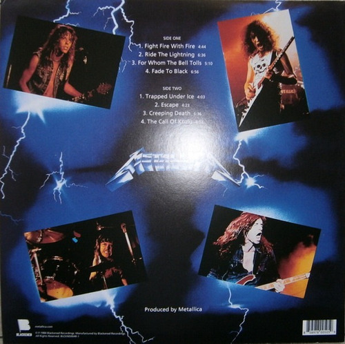 Imagen 2 de 2 de Vinilo Metallica Ride The Lightning Nuevo Sellado