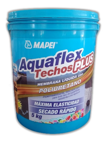 Membrana Líquida Aquaflex Techos Plus Rojo 5kg Mapei Sibaco