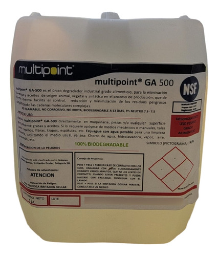 Desengrasante Grado Alimenticio Nsf 5lt Degradante Industria