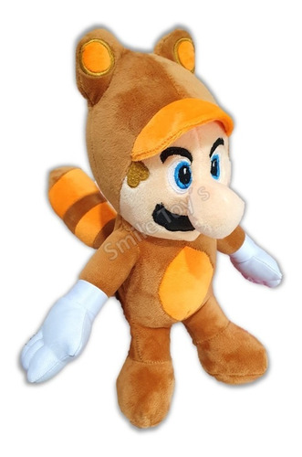 Peluche Mario Bros Tanooki Excelente Calidad Bordado