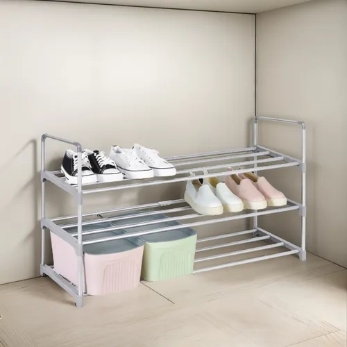 S1409_3_shelf_aluminum_grey Studio 707-zapatero De 3 Ni...