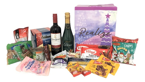 Cesta De Natal 20 Itens Completa Marcas Famosas Boas Festas