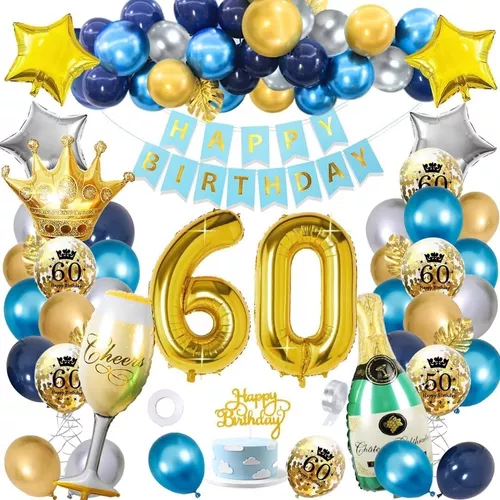 Juego De Decoración De Fiesta De Globos Para 60 Cumpleaños