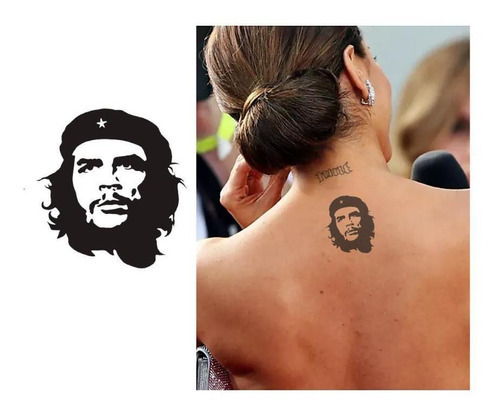 Tatuaje temporal revolucionario del Che Guevara