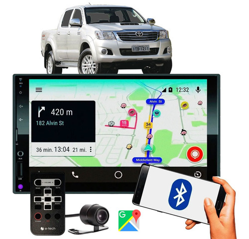 Central Multimídia Toyota Hilux 2008 Gps Android Wifi Camera