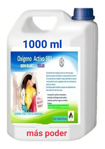 Oxigeno Activo Todo Tipo De Ropa - Kg a $19000