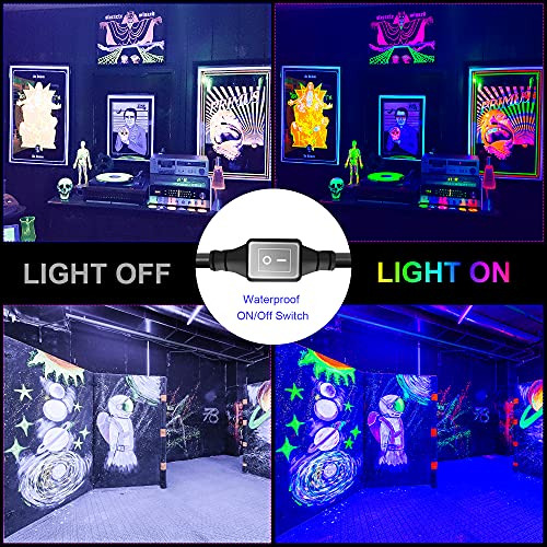 Luz Negra De 160w, Barra De Luz Negra De Led Uv Enchufe...