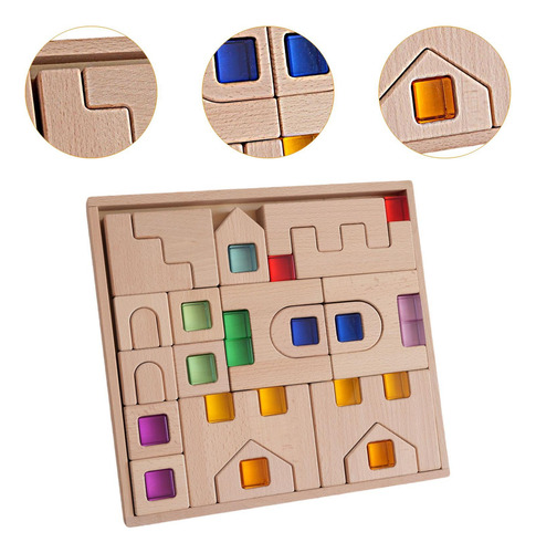 Bloques De Construcción De Madera, Juego De Bloques De