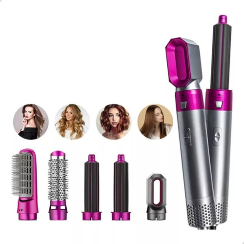 Secador Modelador Escova Cabelo 5 Em 1 1100w
