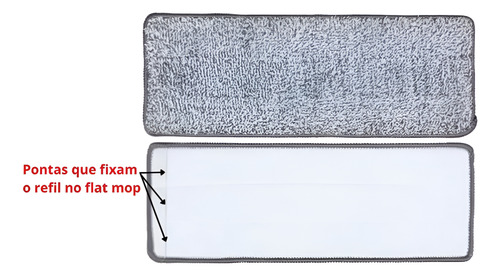 Refil Para Rodo Flat Mop Ud474 123 Útil Com 2 Unidades Ud475