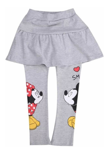 Falda Con Calzas Minnie Mouse (gris)