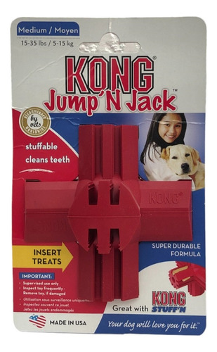 Juguete Para Perro Kong Gump N Jack Limpieza Dental Mediano