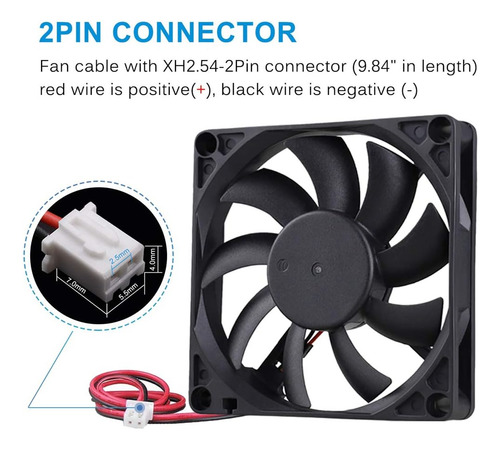 Gdstime 8 Cm 80 Mm X 80 Mm X 15 Mm 12 V Ventilador De Refrig